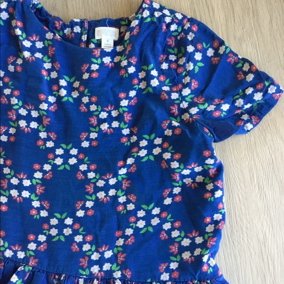 Gymboree Floral Peplum Tunic Size 5 - Picture 2 of 3